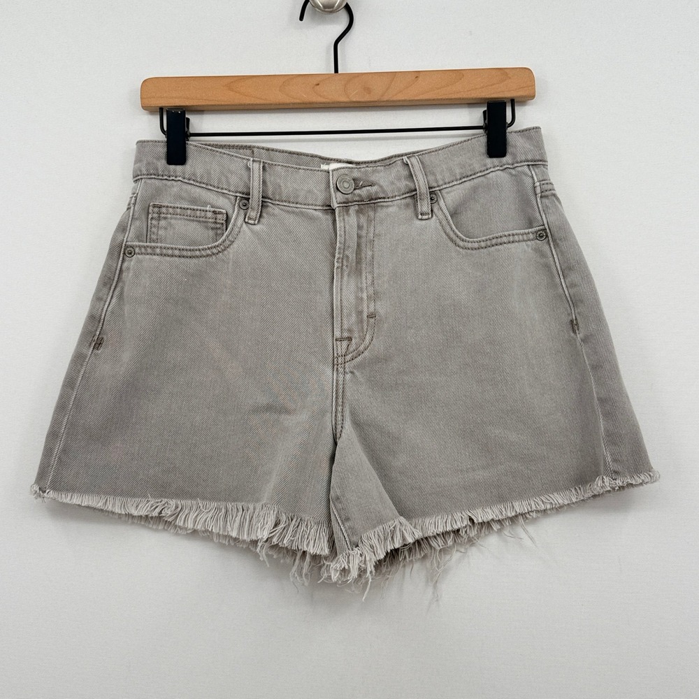 Hidden Jeans Denim Shorts Women Small Tan Gray Frayed Hem Boho Casual Summer